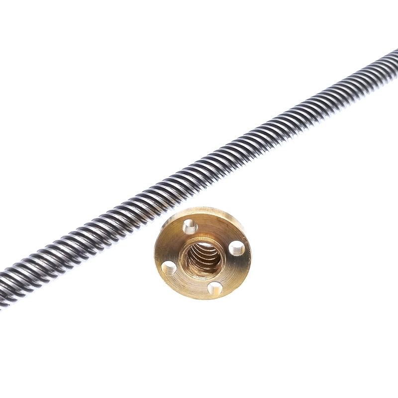 Lead Screw T8 200mm Linear Guide 3D Printers Parts helical pitch 1mm 2mm 4mm 8mm 10mm 12mm 14mm Trapezoidal Screws with nut