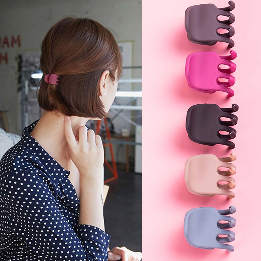 5 Pcs Simple Style Hair Crab Claw Women Fashion Temperament Scrub Pins and Clips DIY Styling Tools Hair Accessories