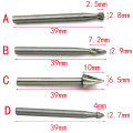 10pcs Carbide Burrs Round HSS Rotary Burr Drill Bits Set Woodworking Wood Carving Chamfering Engraving File Rasp Cutter Tool