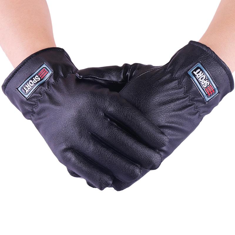 Bicycle Cycling Gloves Outdoor Sports Gloves Thermal Warm Leather Winter Gloves Woman Mens Motorcycle Camping Hiking Gloves