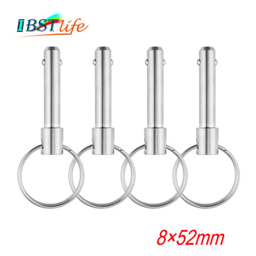 4PCS 8mm Stainless Steel 316 Marine Grade Double Ball Quick Release Pin for Boat Bimini Top Deck Hinge Marine Boat