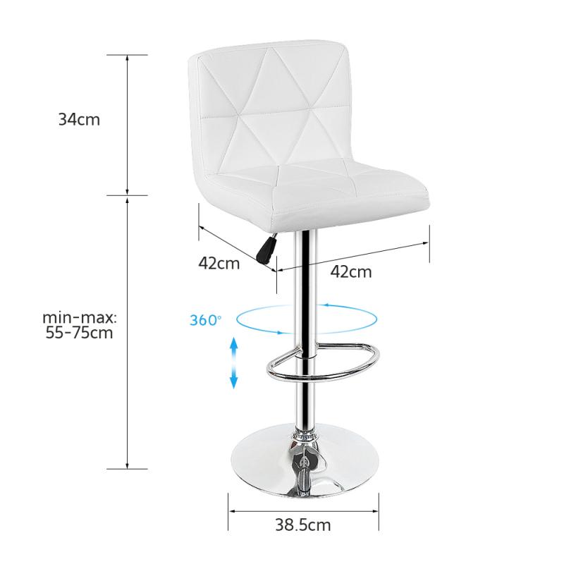 Ship from France 2pcs Bar Chair Modern European Americal Bar Stool Swivel Lifting High Stool tabouret de bar home Funiture HWC