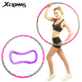 XC LOHAS 8 Parts Sport Hoop Detachable Thin Waist Hoop Yoga Circle Pilates Ring Weighted Install Massage Slimming Magic Circle