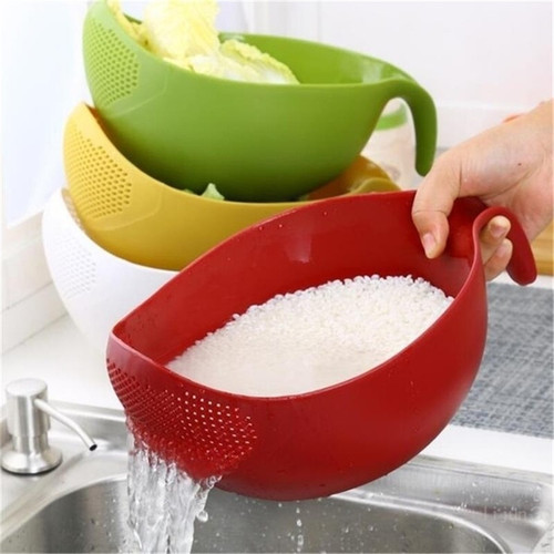 Rice Washer Quinoa Strainer Cleaning Veggie Fruit Kitchen Tools with Handle Newest Rice Beans Peas Washing Filter Strainer