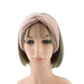 Multicolor forehead cross winter knit warm women headbands solid color ladies turban hair band headwear sports hair ribbons