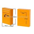 Tin Metal Post Mailbox Message Suggestion Box Wall Mounted Mail Box Security Mailboxes Lockable Rural Security Mails Locking