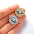 Juya New Designer DIY Cowrie Shell Greek Evil Eye Charms Connector Accessories For Needlework Lucky Eye Charms Jewelrr Making