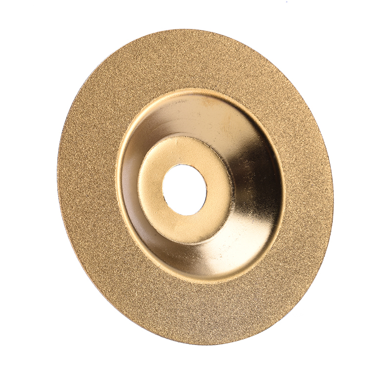 PW TOOLS 100 mm Gold Diamond Titanium Grinding Wheel Polishing Disc Pads Grinder Cup Angle Grinder Rotary Tool Grind Stone Glass