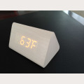 Green Wooden LED Alarm Clocks Desk Digital Clock With Temperature Time Function 4 Colors Smart Table Clock Time Accuracy