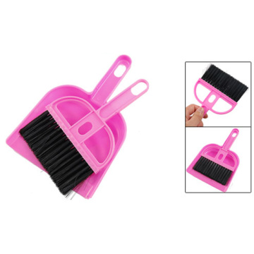 Quality Office Home Car Cleaning Mini Whisk Broom Dustpan Set Pink Black