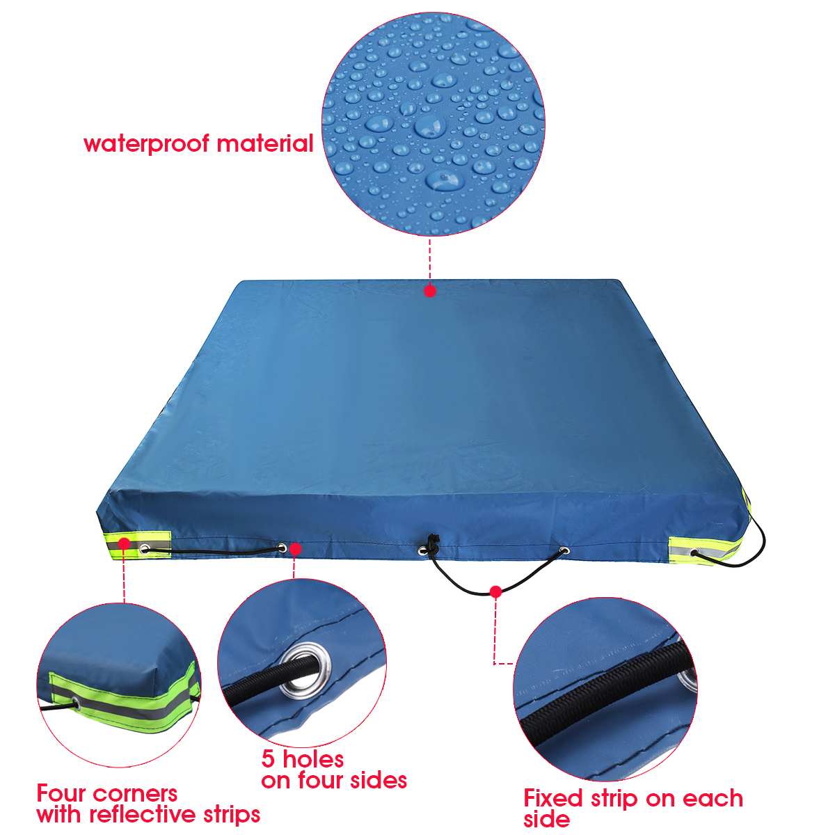 Car Trailer Cover Canopy Auto Roof Tent Cover Outdoor Protection Waterproof Windproof Dust-proof 6' x 4' ft 183 x 122cm