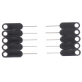 10Pcs Black Universal Sim Card Tray Pin Ejecting Removal Needle Opener Ejector for Smartphones Tablets