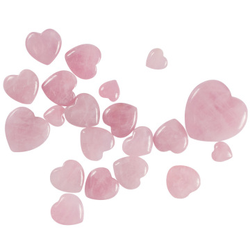1pc Love Healing Gemstone Heart Crystal Crafts Natural Rose Quartz Couple Pink DIY Carved Ornament stones