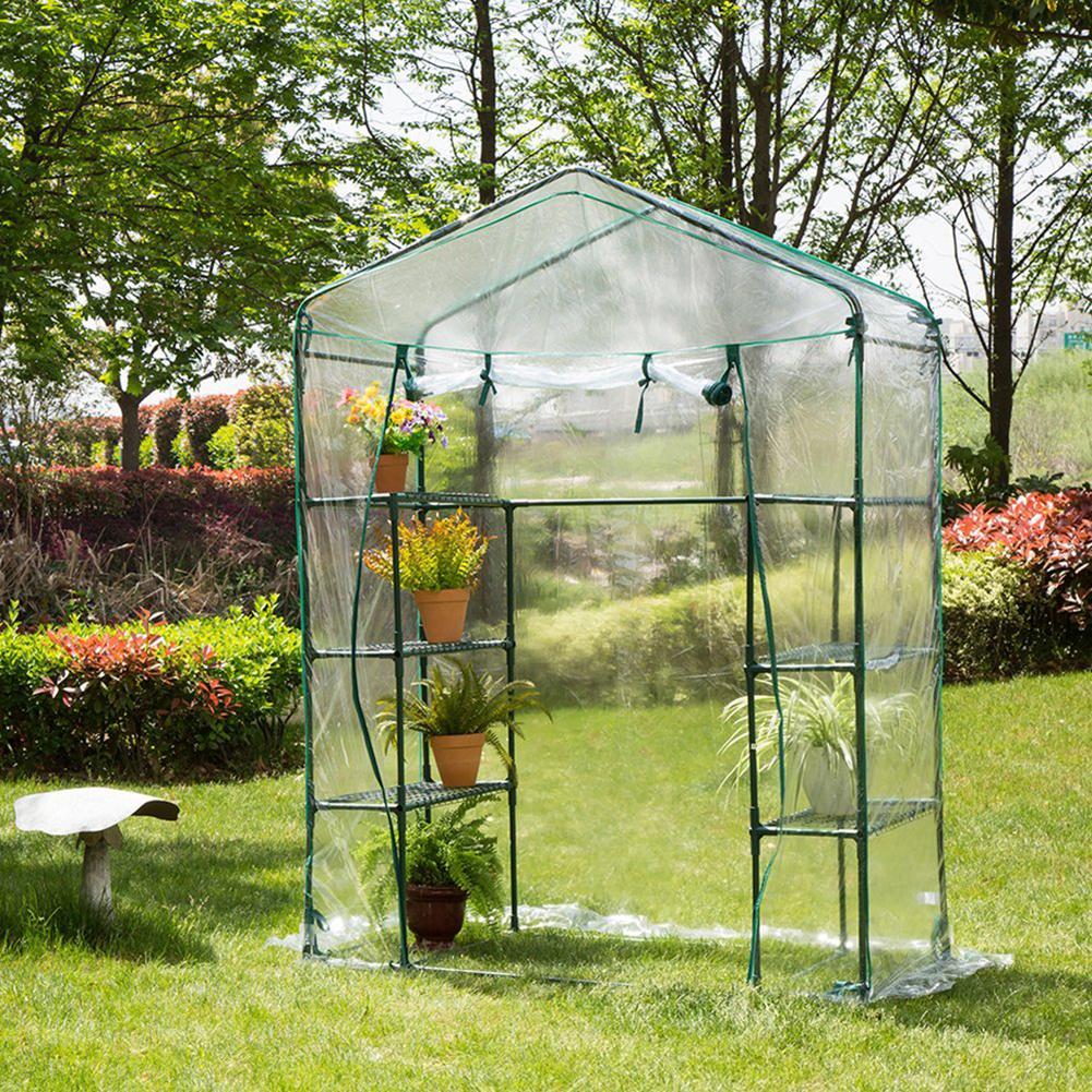Corrosion-resistant Plant Flowers Cover PVC Greenhouse Cover Waterproof Anti-UV Gardening Protect Plants (without Iron Stand)