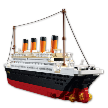 Titanic RMS cruise Boat ship City Model building kits 3D Blocks Educational Figures diy toys hobbies for children Bricks