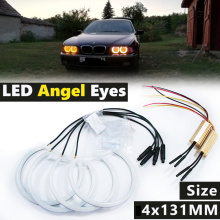 4Pcs Cotton Light Halo Rings DRL LED Angel Eyes Kit For BMW 3 5 7 Series E46 E39 E38 E36 M3 Cars Headlight Retrofit 4X131MM