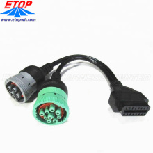 heavy truck J1939 OBD2 OBD-II Extension Cable