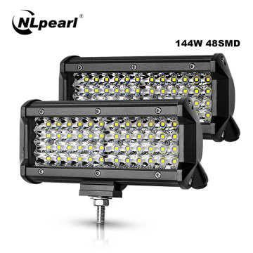 Nlpearl 72W 144W Light Bar/Work Light Spotlight LED Light Bar for Truck Driving Offroad Boat Car Tractor 4x4 SUV ATV 12V 24V