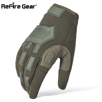 ReFire Gear Full Finger Tactical Gloves Men US Army Combat Gloves Military Mittens Anti-Skid Shoot Bicycle Touch Screen Gloves