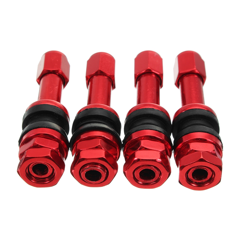 4pcs TR48E Bolt-in Auto Car Tubeless Wheel Tire Valve Stems Dust Caps