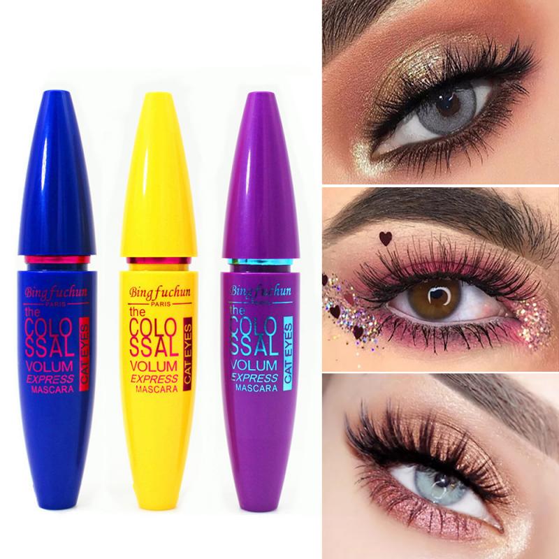 1Pc Makeup Mascara Long Thick Curling Lengthening Make Up Eyes Curling Waterproof Non Staining Grind Texture Crust mascara TSLM2