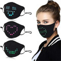 Voice activated Led Mask For Adult Women Masque Fashion Light Up Reusable Rechargeable Diy Party Carnival Masks