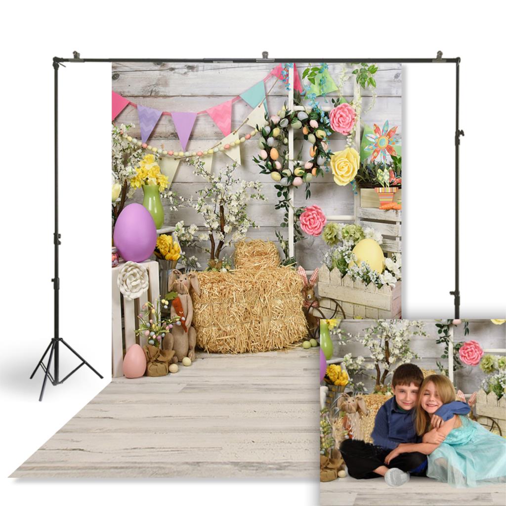 HUAYI Easter Day Photography Backdrop Newborns Baby Child Easter Spring Photo Booth Background Studio Portraits Backdrop W-3832