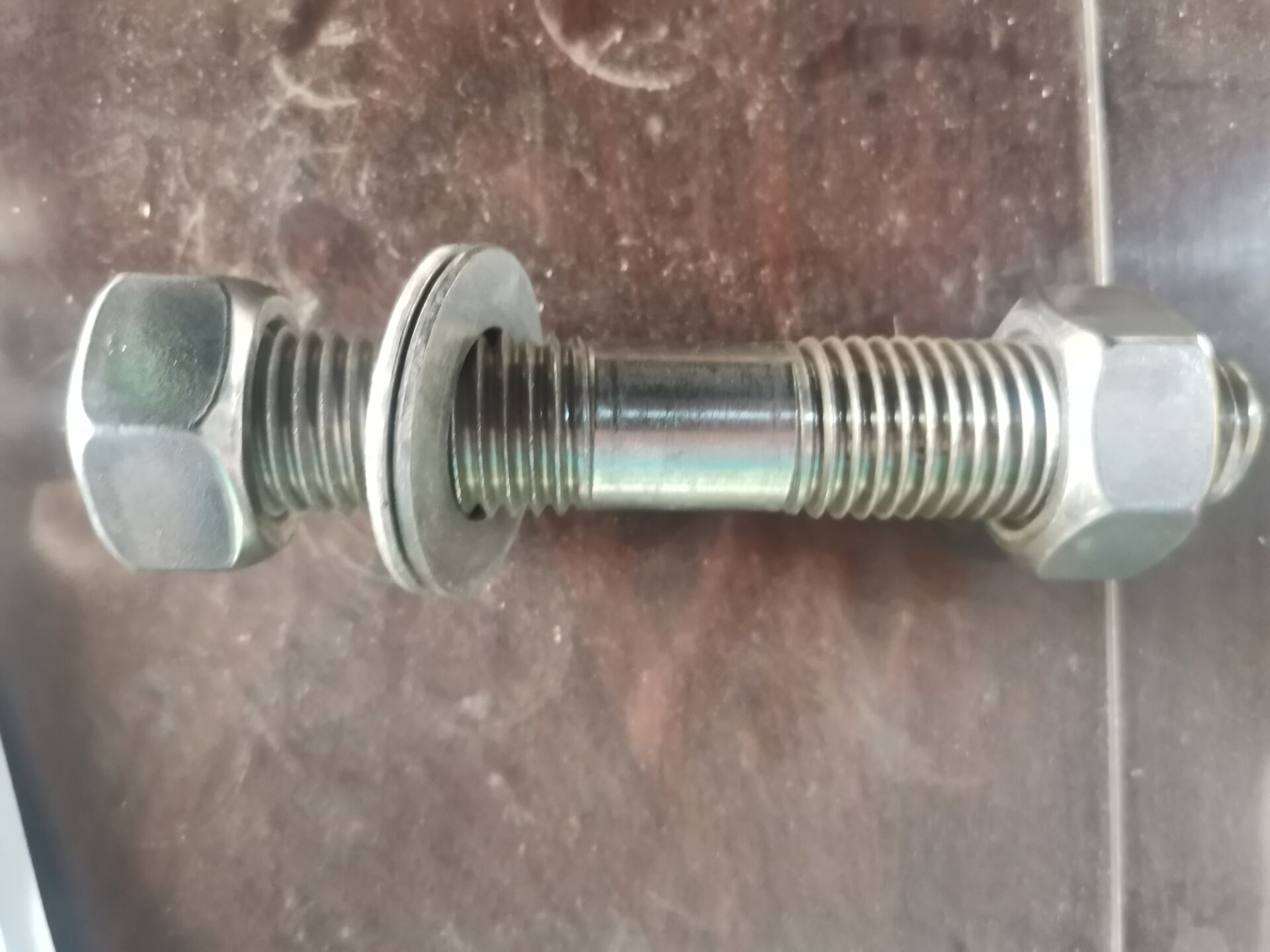 stud bolt with nuts and washer