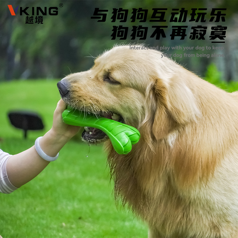 Rubber Pet Toy Bone with Beef Flavor