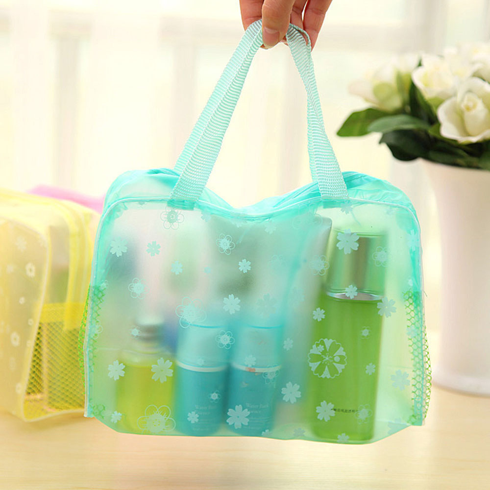 Wonderful Travel Storage Bags Waterproof PVC Transparent Storage Boxes Portable Clothes Tidy Pouch Luggage Organizer 5 Colors