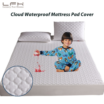 LFH Waterproof Mattress Pad Cover Jacquard Cloud Fabric Mattress Topper Waterproof Bed Cover For Mattress Drop Shipping Accept