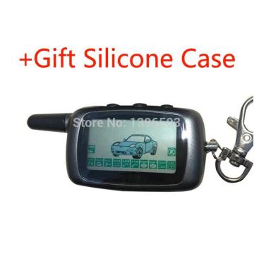 A9 LCD Remote Control KeyChain + Gift Silicone Key Case For Two Way Car Alarm Twage Starline A9 KGB FX-5 FX 5 FX5 Jaguar EZ-beta