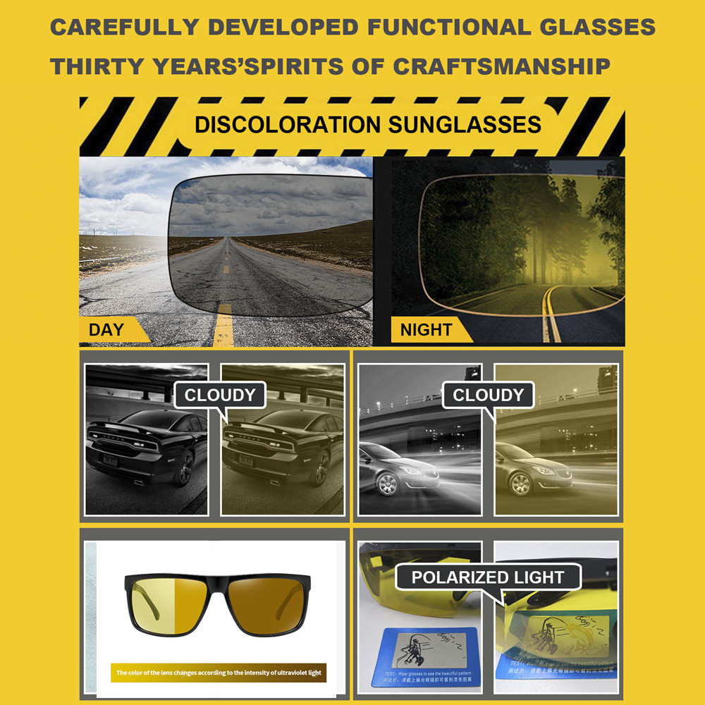 Night Vision Glasses Polarized Men Vision Nocturna Women Anti-Glare Lens Yellow Sunglasses Driving Night Vision Goggles For Car