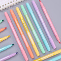 12pcs/set Highlighter Pen Students Highlighters marker Brush pens pastel markers fluorescent pen drawing School supplies