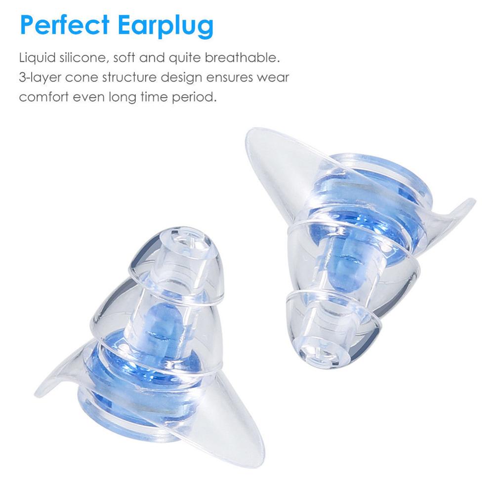 Noise Cancelling Earplugs For Sleeping Study Concert Hear Safe Noise Cancelling Hearing Protection Soft Silicone Ear Plugs 1Pair