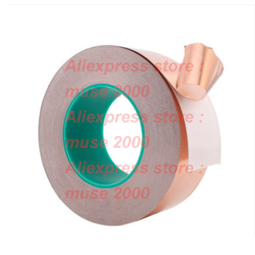 2 sides conductive Brass adhesive tape 0.06mm copper sheet glue backed film board Shielding signal phone PCB conductivity
