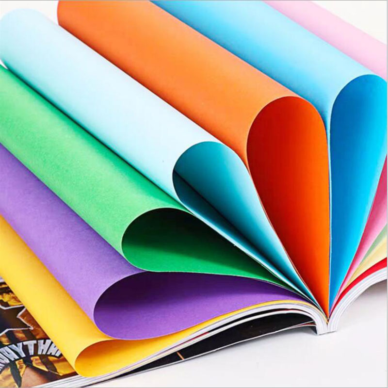 100 pcs Ten Color A4 Copy Paper White Double-Sided Color Manual Folding DIY Paper-Cut Craft Origami Print Document File