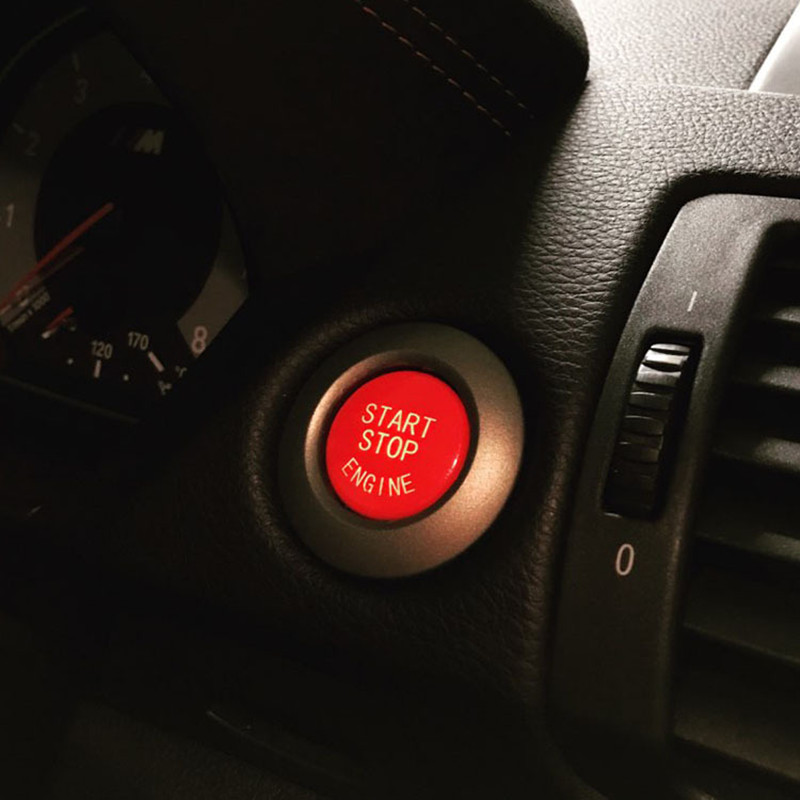New Car Engine START Button Replace Cover STOP Switch Accessory Key Decor for BMW X1 X5 E70 X6 E71 Z4 E89 35 Series E90 E91 E60