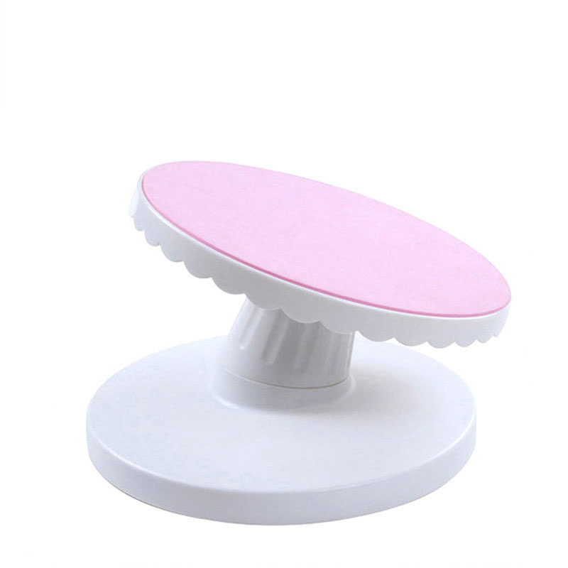 Cake Swivel Plate Plastic Turntable Decoration 360 Degree Manual Revolving Round Cake Stand Platform Kitchen Baking Tool CT1031