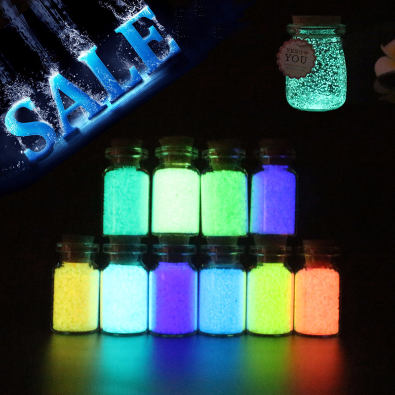 10g Luminous Sand Glow In The Dark Party DIY Bright Paint Star Wishing Bottle Fluorescent Particles Toys