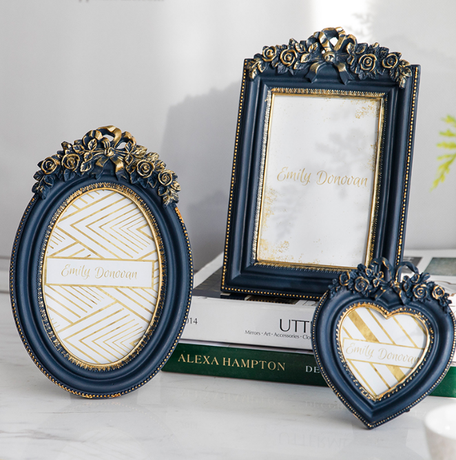 European Luxury Retro Desktop Frame Photo Frame Home Wedding Decoration High Grade Resin Picture Frame Gift For Friend LFB675