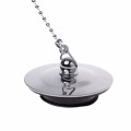 Bathtub Drain Plug With Chain Sink Basin Water Stopper For Bathroom Kitchen Chrome Plated