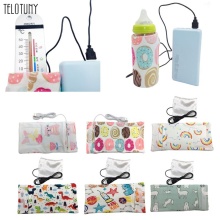 TELOTUNY 14Colors USB Milk Water Warmer Travel Stroller Insulated Bag Baby Nursing Bottle Heater Baby Feeding Bottle Heater 1125