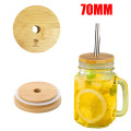 Bamboo Mason Jar Lids Waste Sustainable Living Canning Lids 70MM /88MM Glass Storage Bottle Wide-Neck Jar Bottles dropship 101