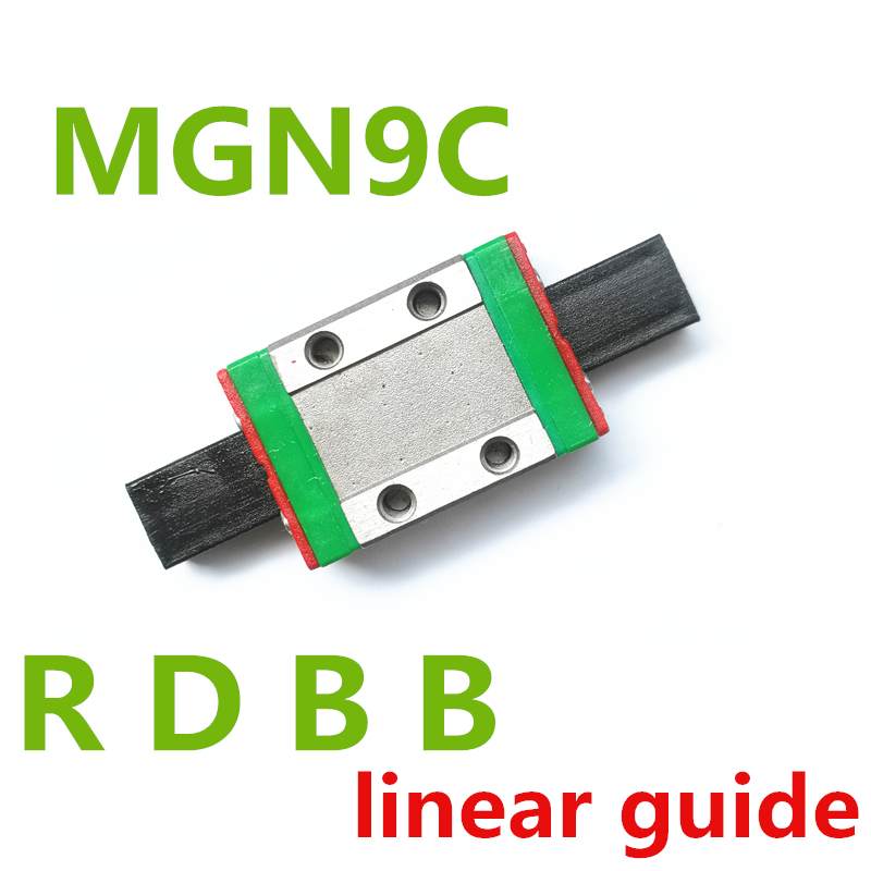 NEW 9mm Linear Guide MGN9 100 150 200 250 300 350 400 450 500 550 600 700 mm linear rail + MGN9H or MGN9C block 3d printer CNC