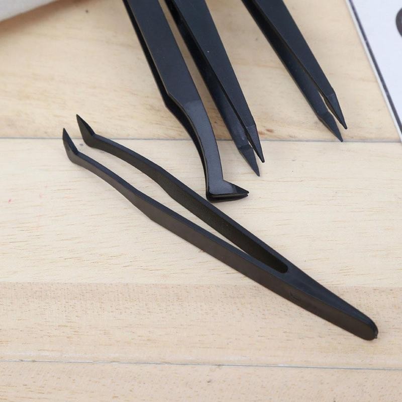 Anti-static Carbon fiber Electronic Tweezers Kit ESD Forceps Repair Electronic Hand PCB ESD Tweezers Plastic Tool Tools V8U5