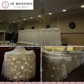 White Voile Fantastic Beautiful Top Grade Without Led light Pleated With Swag Table Skirt