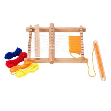 Wood Children DIY Weaving Loom Hand Sewing Knitting Machine Kid Educational Toy 95AE Girls toys