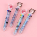 1PC Lovely Cat 10 Colors Chunky Ballpoint Pen Flash Drill Multicolor Ballpoint Pen School Office Supply Gift Stationery