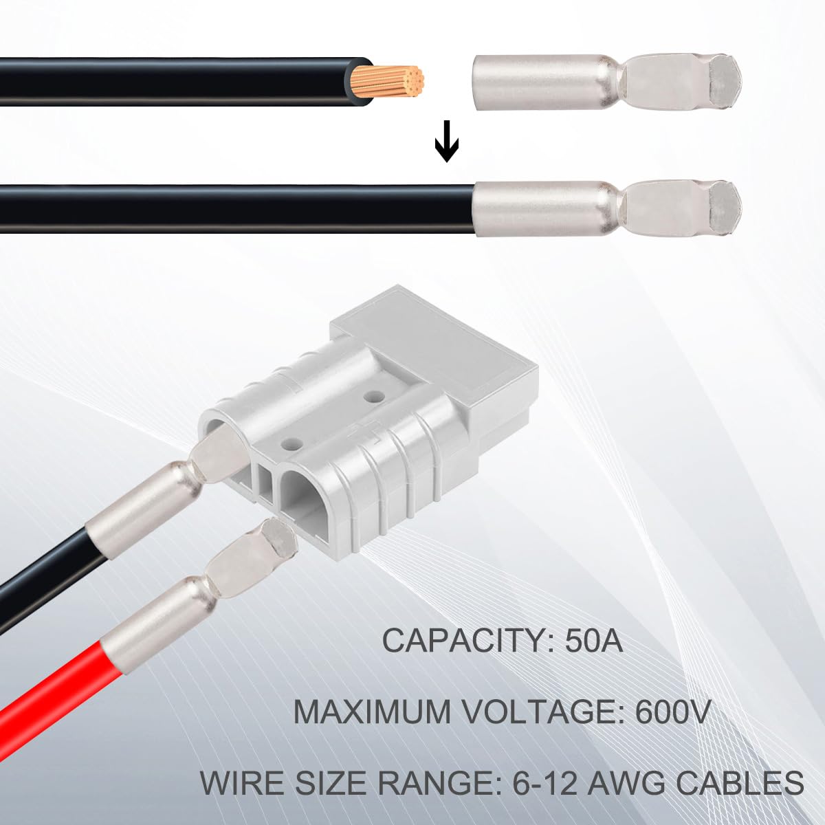 silver-plated copper battery connector contacts